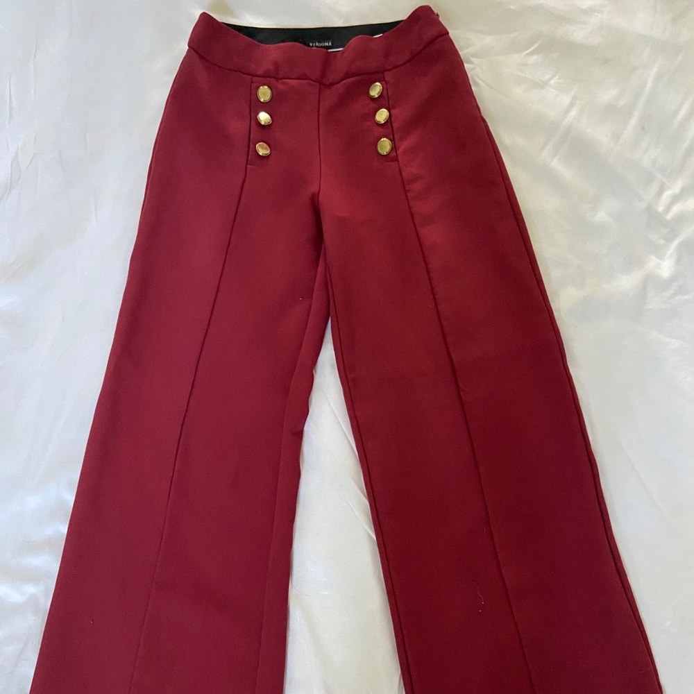 Red dress slacks